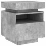 Betono spalvos naktinis staliukas su LED - Image 2